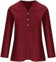 Women Shirts Summer Tunics V Neck Shirts Solid Color Casual Long Sleeve Shirts Womens Shirt Tunic