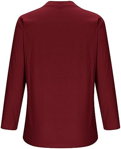 Women Shirts Summer Tunics V Neck Shirts Solid Color Casual Long Sleeve Shirts Womens Shirt Tunic