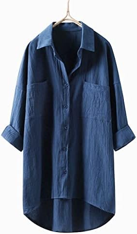 Down Long Blouses Casual Shirts Tops Women's Button Sleeve Women's Blouse Color Top Teen Girl